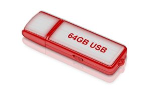 red USB pen drive 