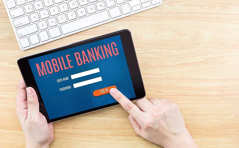 Mobile Banking Services on Tab