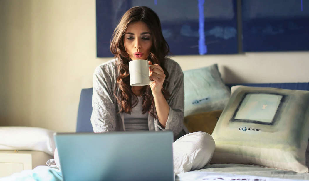 woman with a laptop